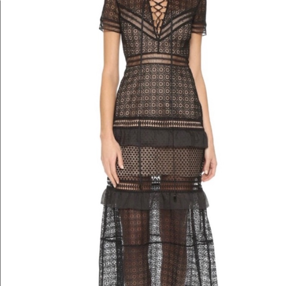 Self portrait black lace dress